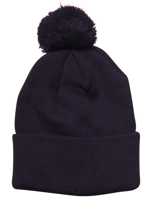 Soft Cushion Pom Cable Knit Long Beanie