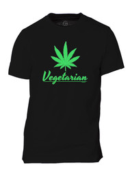 Vegetarian Marijuana Leaf Mens Short-Sleeve T-Shirt