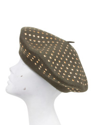 Gold Colored Studded Beret