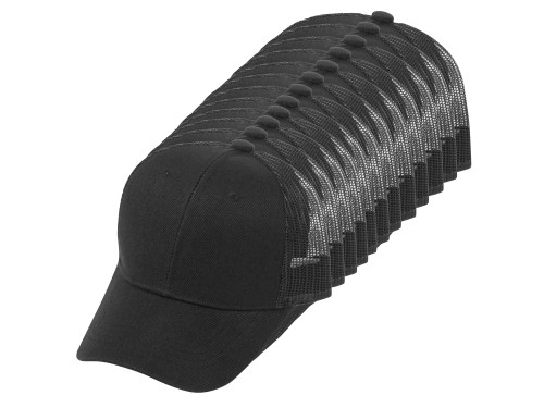 12-Pack Youth Adjustable Trucker Mesh Caps