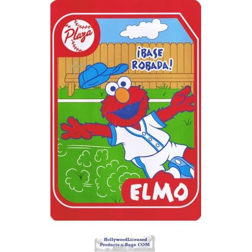 Elmo Twin Acrylic Blend Plush Blanket (Steal the Base)