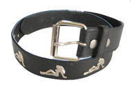 New Leather Hot Girls Wind Blowing Hair Belt - Black (2 Sizes Available)