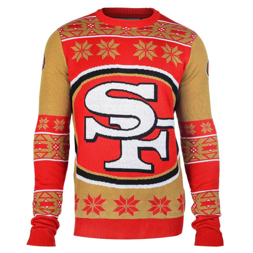 Football 2015 Big Logo Ugly Crew Neck Holiday Sweater - San Francisco 49ers