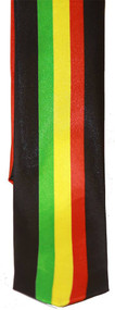 Trendy Skinny Tie - Rasta Colors Vertical Striped