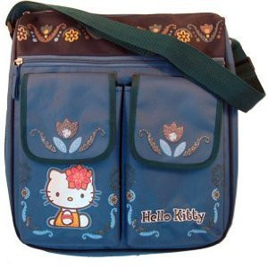 Hello Kitty Messenger Style Diaper Bag in Blue
