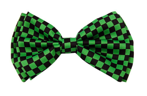 Bow Tie 4.3 inches Green & Black Checkered