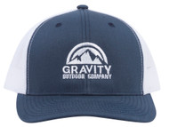 Logo White/Navy Adjustable Mesh Trucker Hat