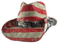 NEW PETER GRIMM RED PATRIOT AMERICANA POCKET LINED DRIFTER COWBOY HAT