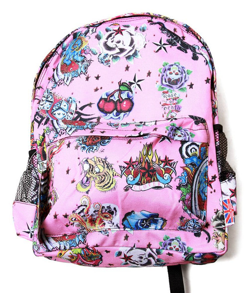Clover Pink Backpack - Hard Tattoo Style