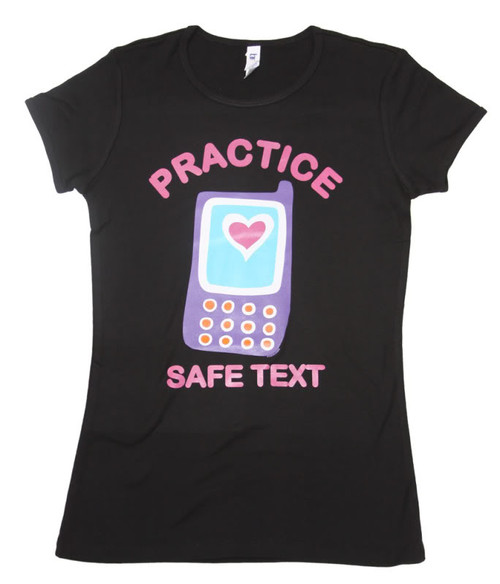 Women's Practice Safe Text T Shirt