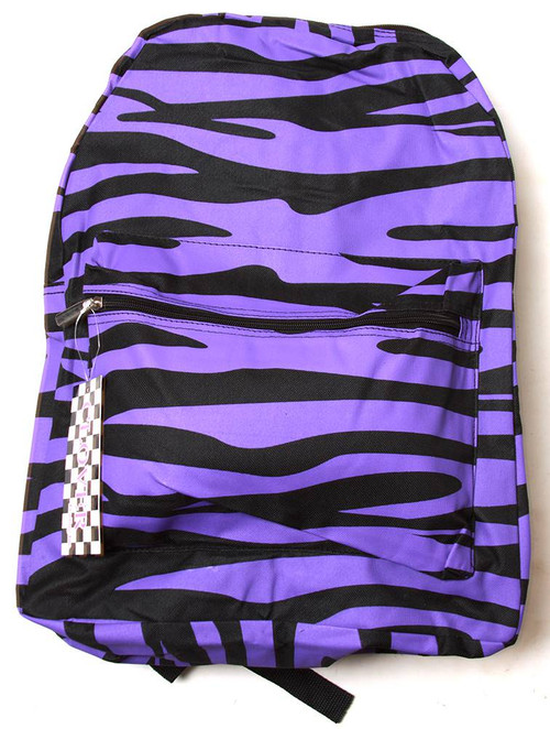 Clover Purple Zebra Print Backpack