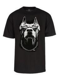 Mens Doberman Bad to the Bone Gangster Dog T-Shirt