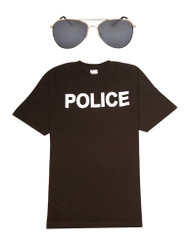 Lets Be Cops Police Enforcement Attire Kit, Shirt and Aviators