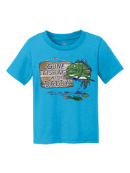 Gone Fishing With Daddy Kids Cotton T-Shirt