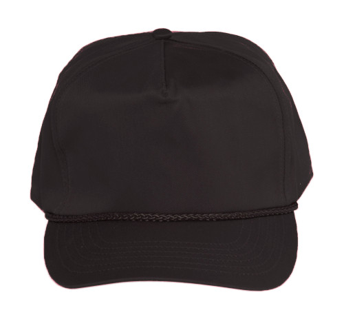 Cotton Twill Golf Cap - Black