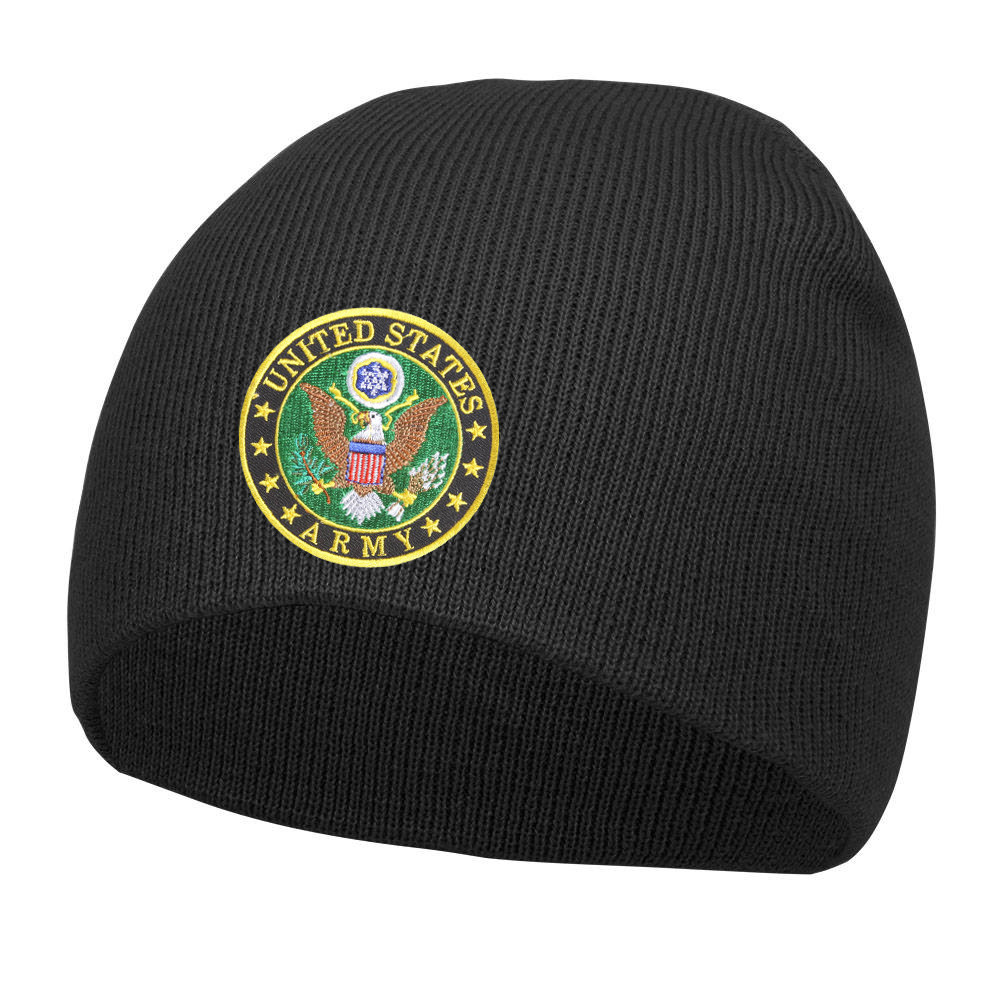 Delux Military 3D Patch Embroidery Law Cuffless Beanie U.S.