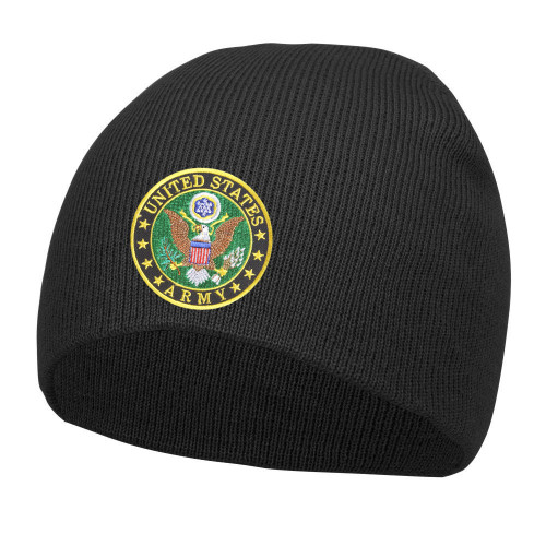 Delux Military 3D Patch Embroidery Law Cuffless Beanie U.S. Army Retired