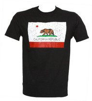 Men's California Republic Flag Crew Neck T-Shirt