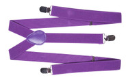 Women's Purple Basic Elastic Suspender by CTM