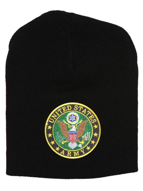 United States Army Seal Black Short Beanie