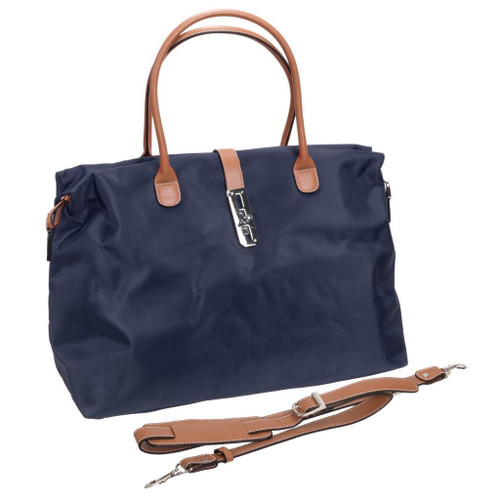 Oversized Tosca Tote Handbag - NAVY BLUE
