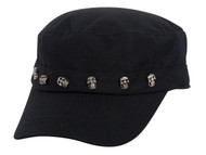 Skull Pins Black Cadet Cap
