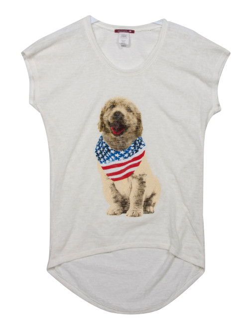 Back Drop Linen USA Puppy Women's T-Shirt