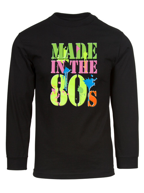 Mens Generation X Made in the 80's Neon Long-Sleeve T-Shirt