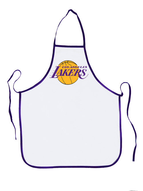 NBA Basketball Los Angeles Lakers Sports Fan BBQ Grilling Apron Purple Trim