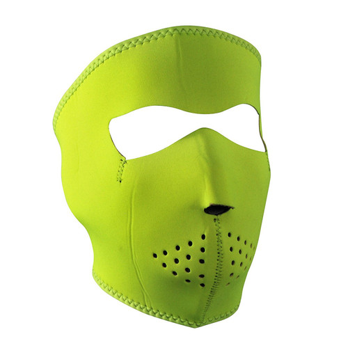 ZANheadgear Neoprene Face Mask (High Visibility Lime, One Size)