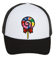 Trucker Mesh Snapback Hat Lollipop Patch Embroidery