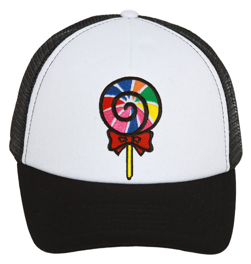 Trucker Mesh Snapback Hat Lollipop Patch Embroidery