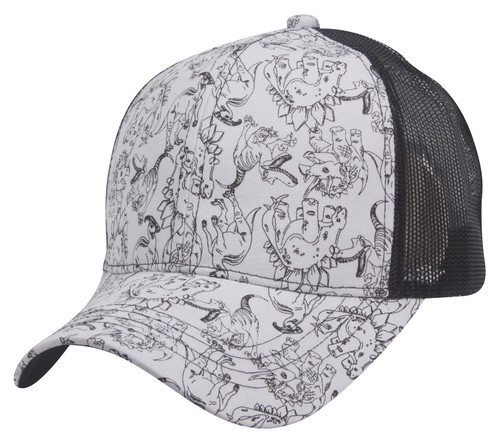 Top Headwear Dinosaur Snapback Trucker Hat