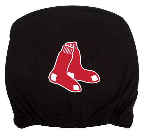 Embroidered Sports Logo 2 Pack Headrest Cover MLB, Boston Redsox