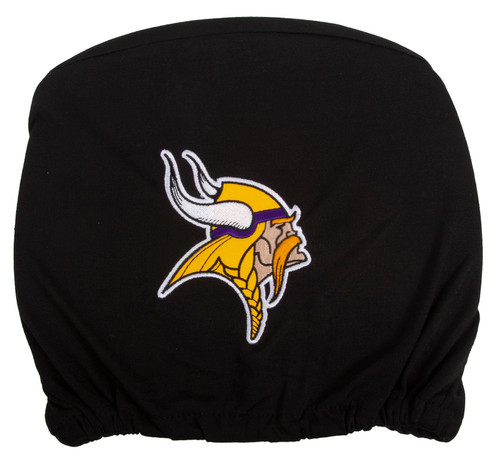 Embroidered Sports Logo 2 Pack Headrest Cover NFL, Minnesota Vikings