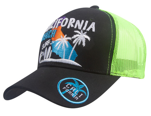Top Headwear Palm Tree Beach Adjustable Trucker Hat