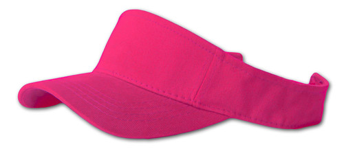 Summer Blank Hot Adjustable Visor, Hot Pink