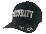 Security Text Style Blank Hat - Black