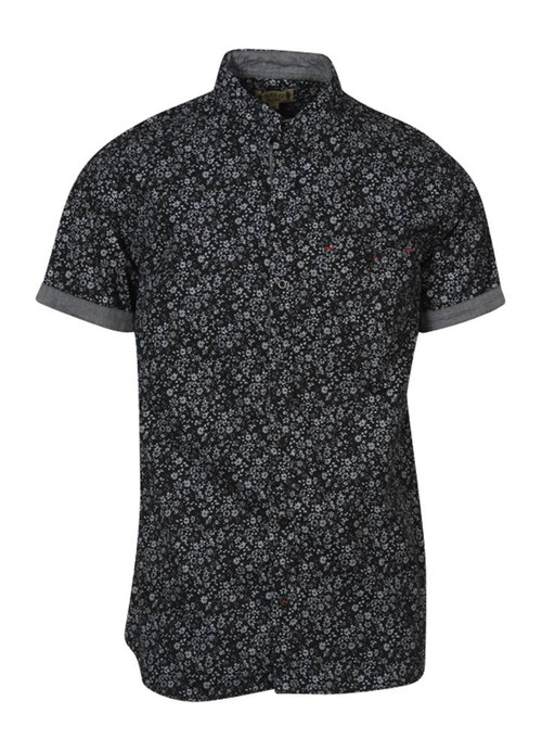 Gravity Threads Black Out Floral Dress Shirt