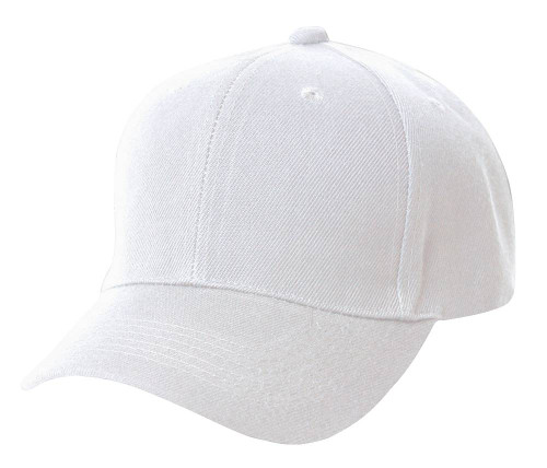 Plain Fitted Hat - White