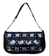 Small Bejeweled Hobo Handbag Purse