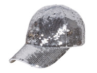 Glitter Sequin Elastic Fit Baseball Hat