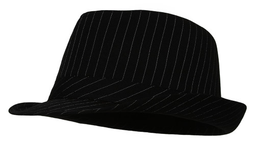 Pinstripe Fedora Hat (Small/Medium - Large/X-Large)