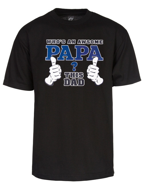 Mens Who's an Awesome Papa Short-Sleeve T-Shirt
