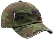 District Threads Distressed Cap, Camouflage DT600