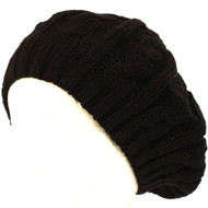 Cable Fashion Knit Beret - Buy 1 Get 1 Free!  (2 PACK)