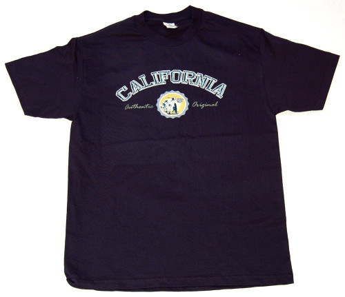 Men's California State Authentic Original Cotton T-Shirt - Navy