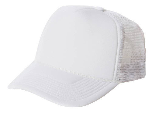 Foam White Trucker Mesh Hat Cap Punk Skate