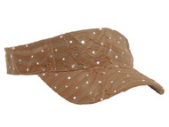 Glitter Sequin Visor - Beige