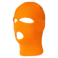 Three Hole Neon Colored Ski Mask - Orange